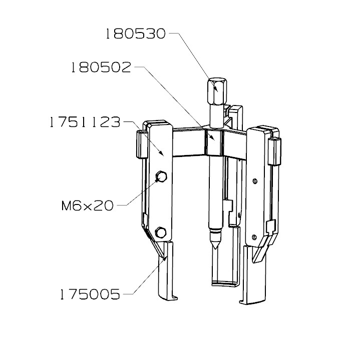 EXTRACTOR FORZA SERIE 1750T DE 3 PATAS FINAS